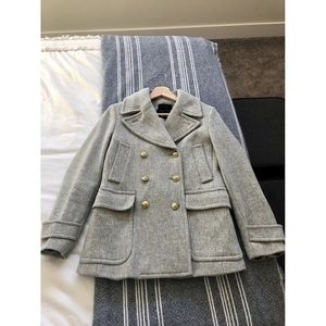 J. Crew Wool Pea Coat, Gray, Size 4